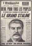 la mort de Staline, deuil pour tous les peuples